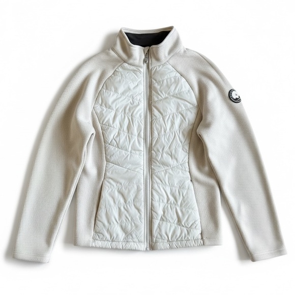Spyder Insulated Fleece Lined Zip Jacket Outdoor Winter Layer Oatmeal Cream M - Picture 1 of 10